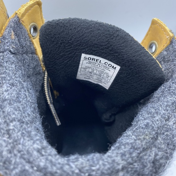 Sorel Slimpack II Lace Winter Boots Womens Size 12 EUR 43 Leather Elk Black - Picture 6 of 9